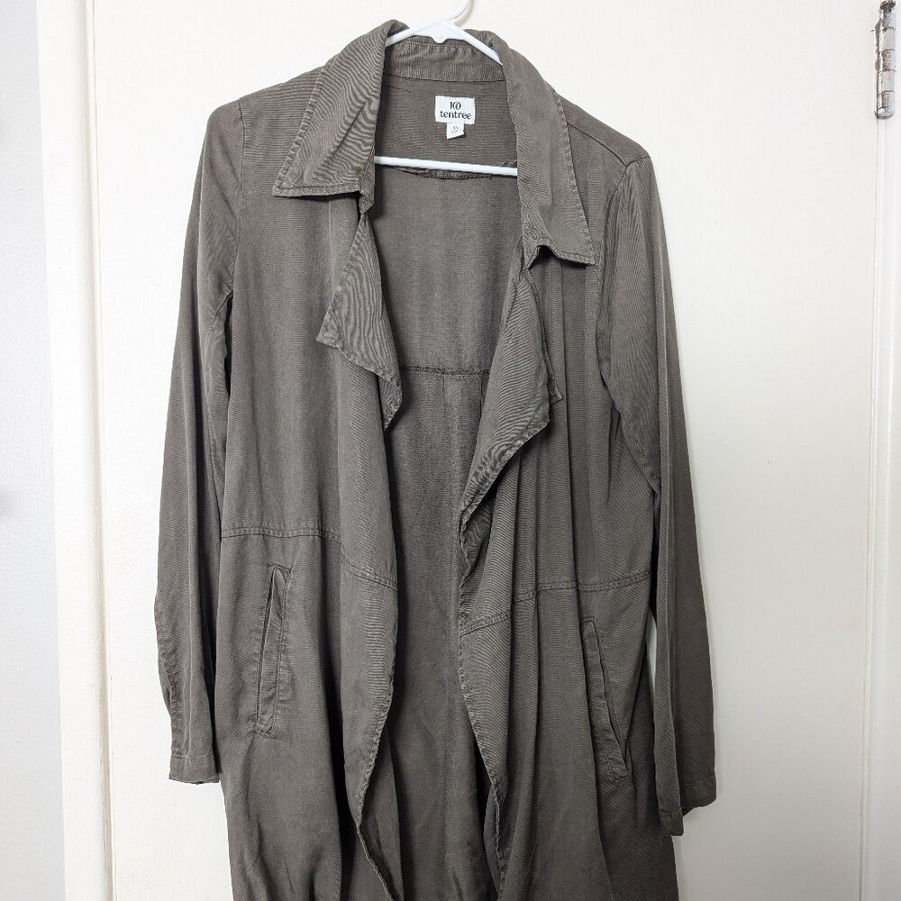 10 Tentree | TENCEL Lycell Drape Trench Coat Style - XS
